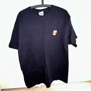 Vintage Hanes Heavyweight Black Cotton Graphic T-Shirt Fort Langley Canada L